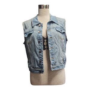 American Rag Casual Blue Denim Vest